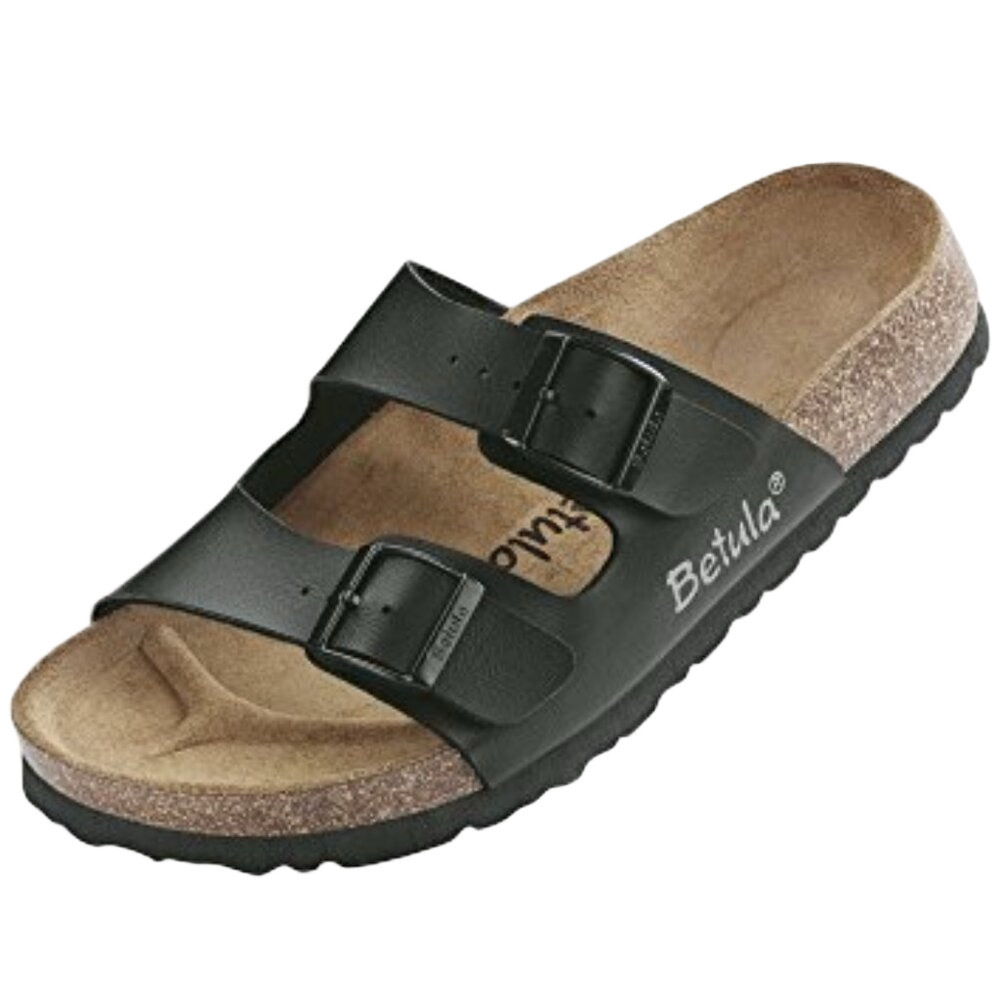 Birkenstock Betula Black Leather Sandals SZ 7